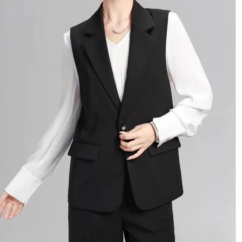 【商场同款】高级西装马甲2025新款时尚气质百搭复古背心女140055