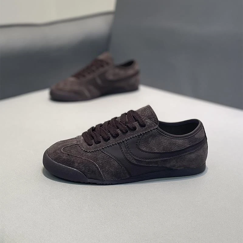 男鞋2025新款冬季翻毛皮透气百搭阿甘鞋轻便软底休闲低帮鞋子男