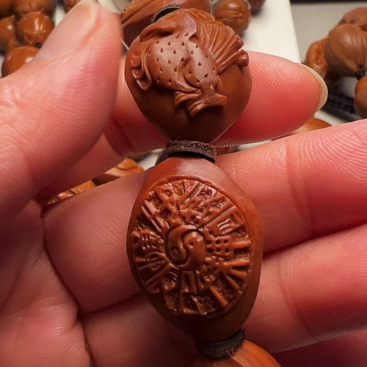 万***长橄榄核手串/手链四象八卦