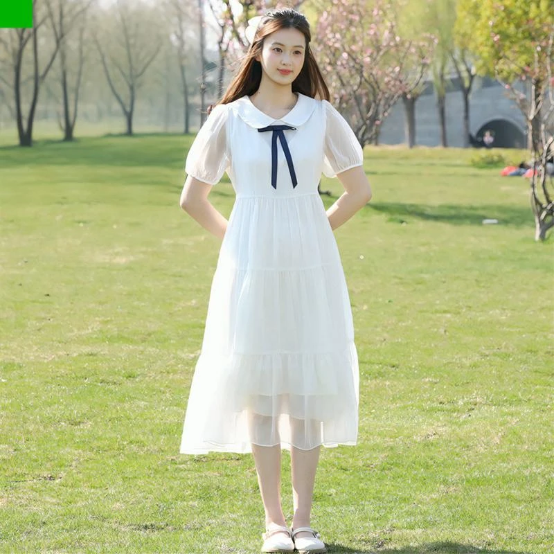 初中生连衣裙高中生2025夏季新款毕业典礼生日公主裙学生仙女裙子
