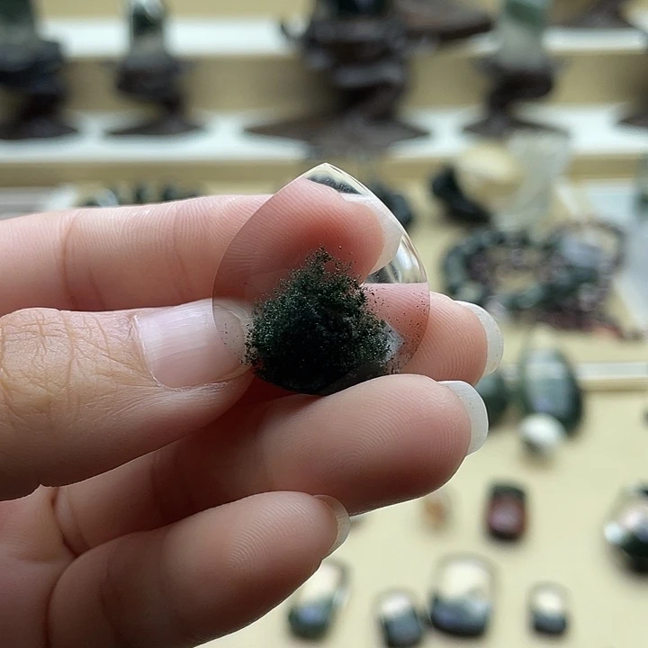 未镶嵌颈饰水晶绿幽灵吊坠定制