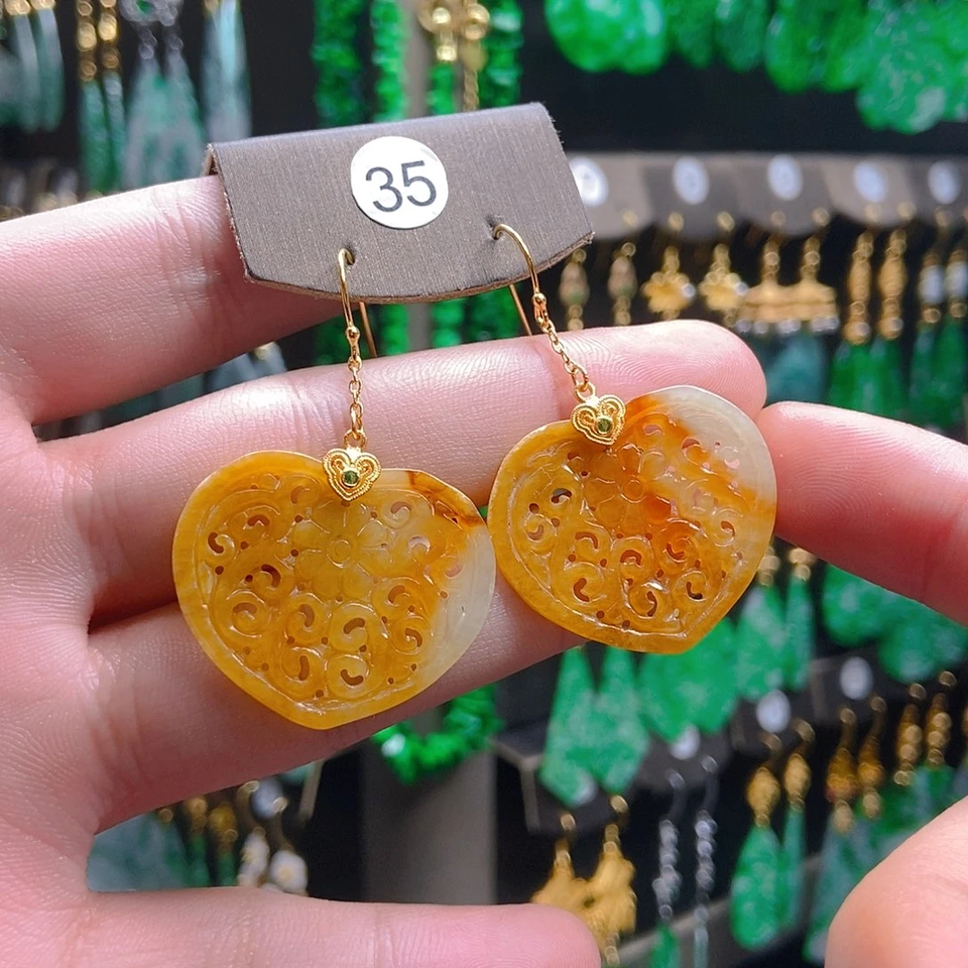 翡翠未镶嵌耳饰翡翠