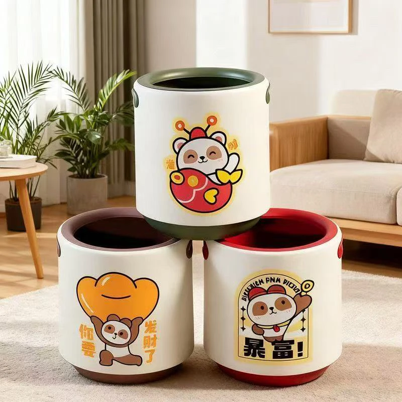 高颜值垃圾桶家用客厅轻奢2025新款大容量双层加厚可提厨房用