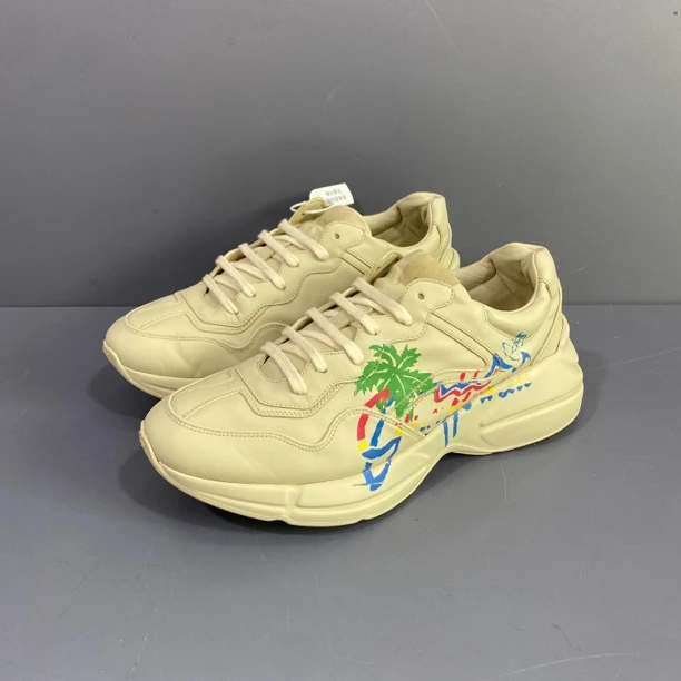 95新 GUCCI/古驰 43.5码 古驰gucci 老爹鞋 夏威夷logo 休闲鞋