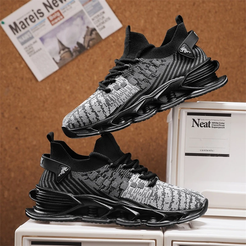 VANCAMEL/西域骆驼男鞋夏天网面透气运动跑步鞋学生跑鞋飞织潮流