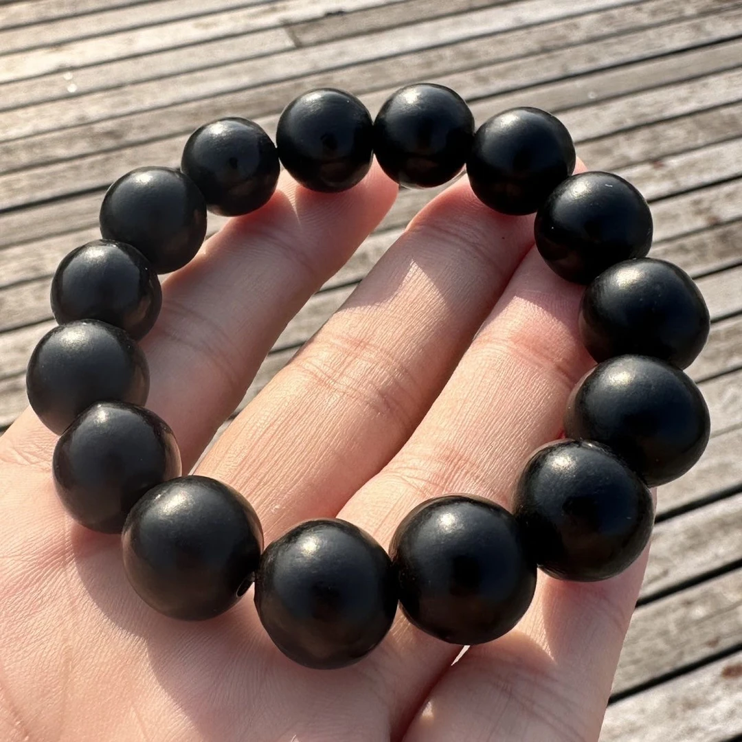 手串14mm+男款四川野生近正圆正品无患子佛珠大粒