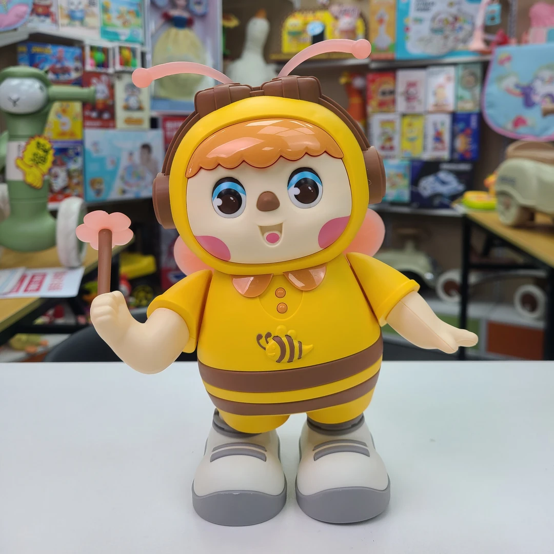 麦 USB直充+60首【灯光音量可调】会唱歌会跳舞的小蜜蜂科学带软胶