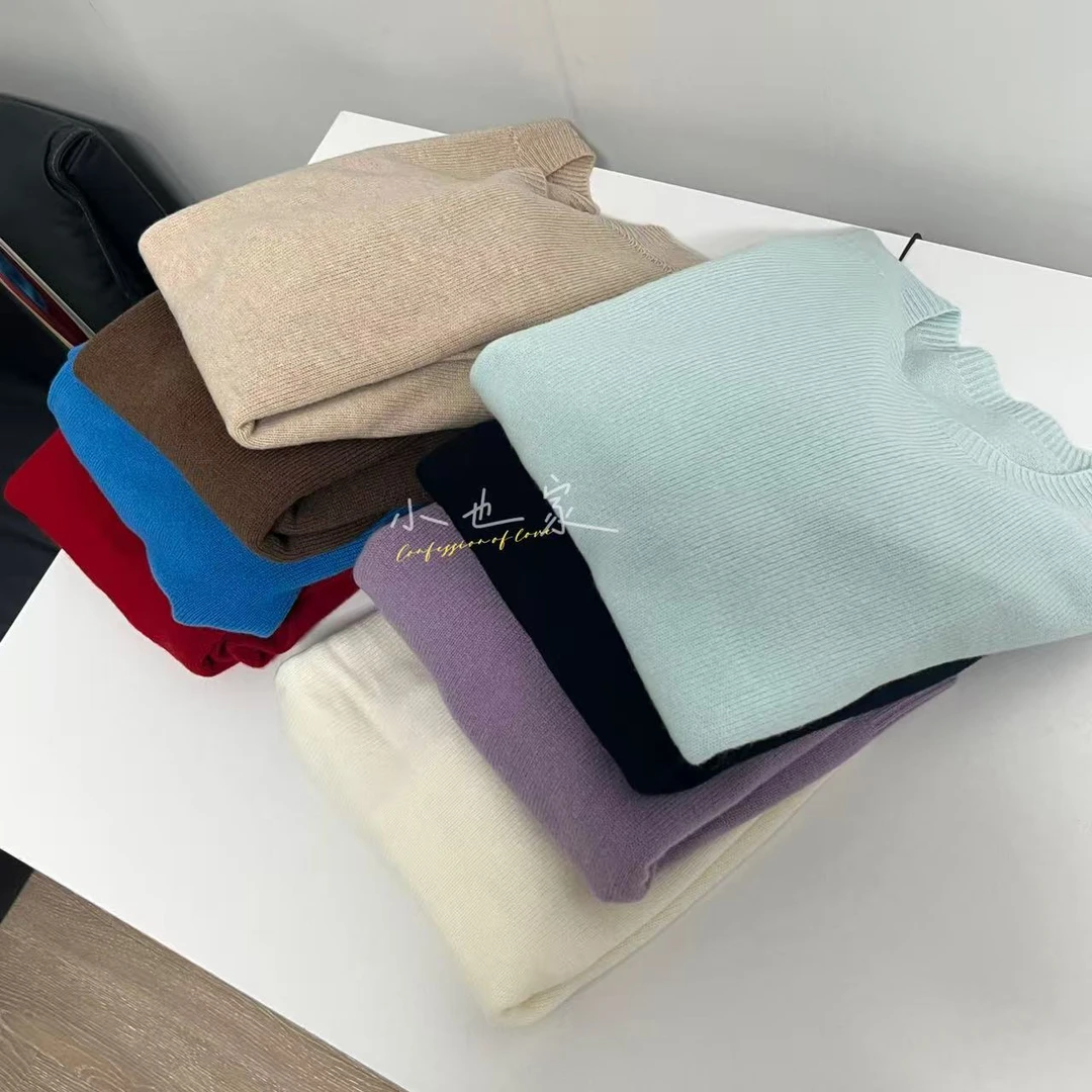 小也   无缝一体 100澳洲羊毛 多色毛衣