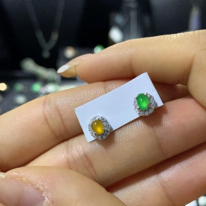 翡翠银S925镶嵌戒指