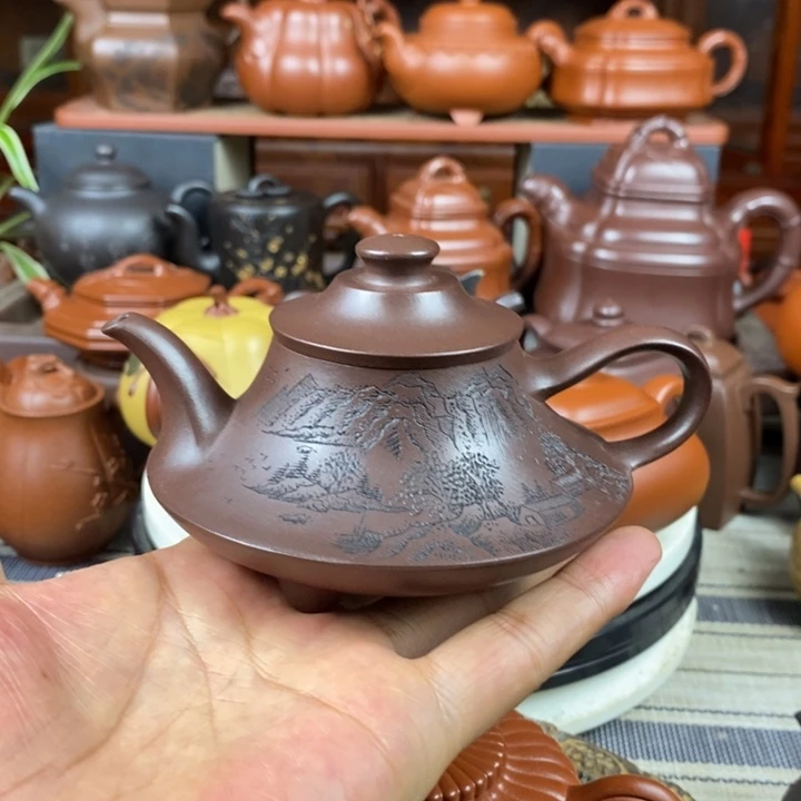 茶壶紫砂云炉130-260cc原矿老紫泥特价
