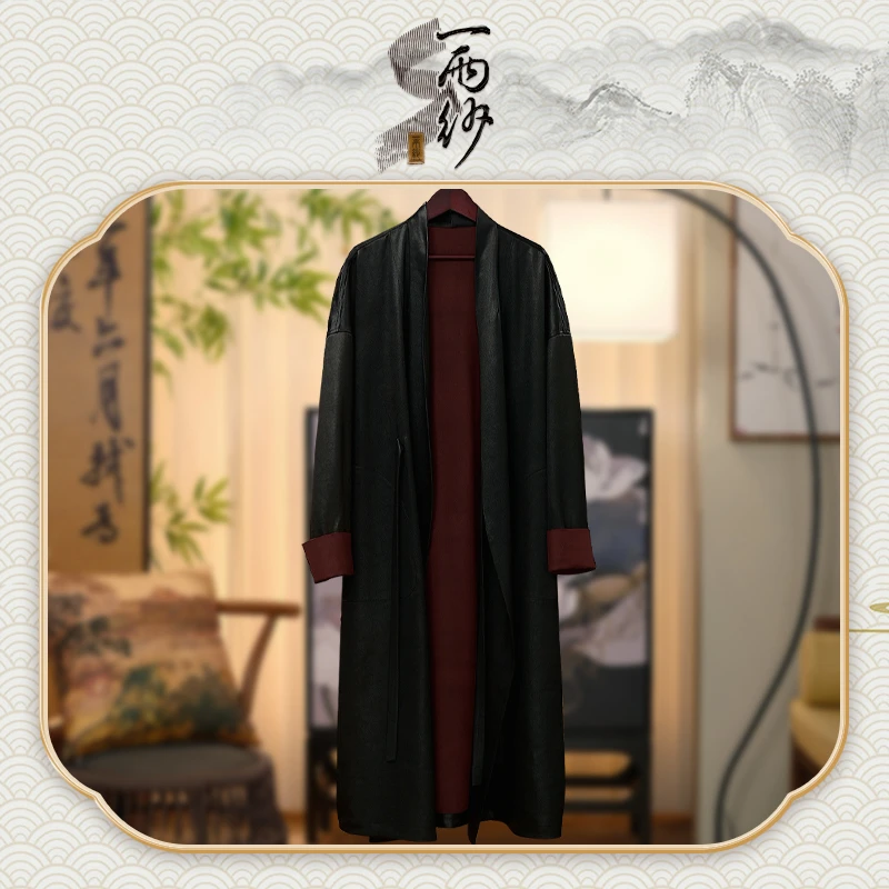 【老重缎大皮子王●汉服风衣】238768桑蚕丝香云纱风衣外套新中式75