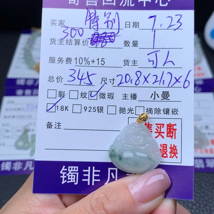 翡翠18K金镶嵌颈饰特*