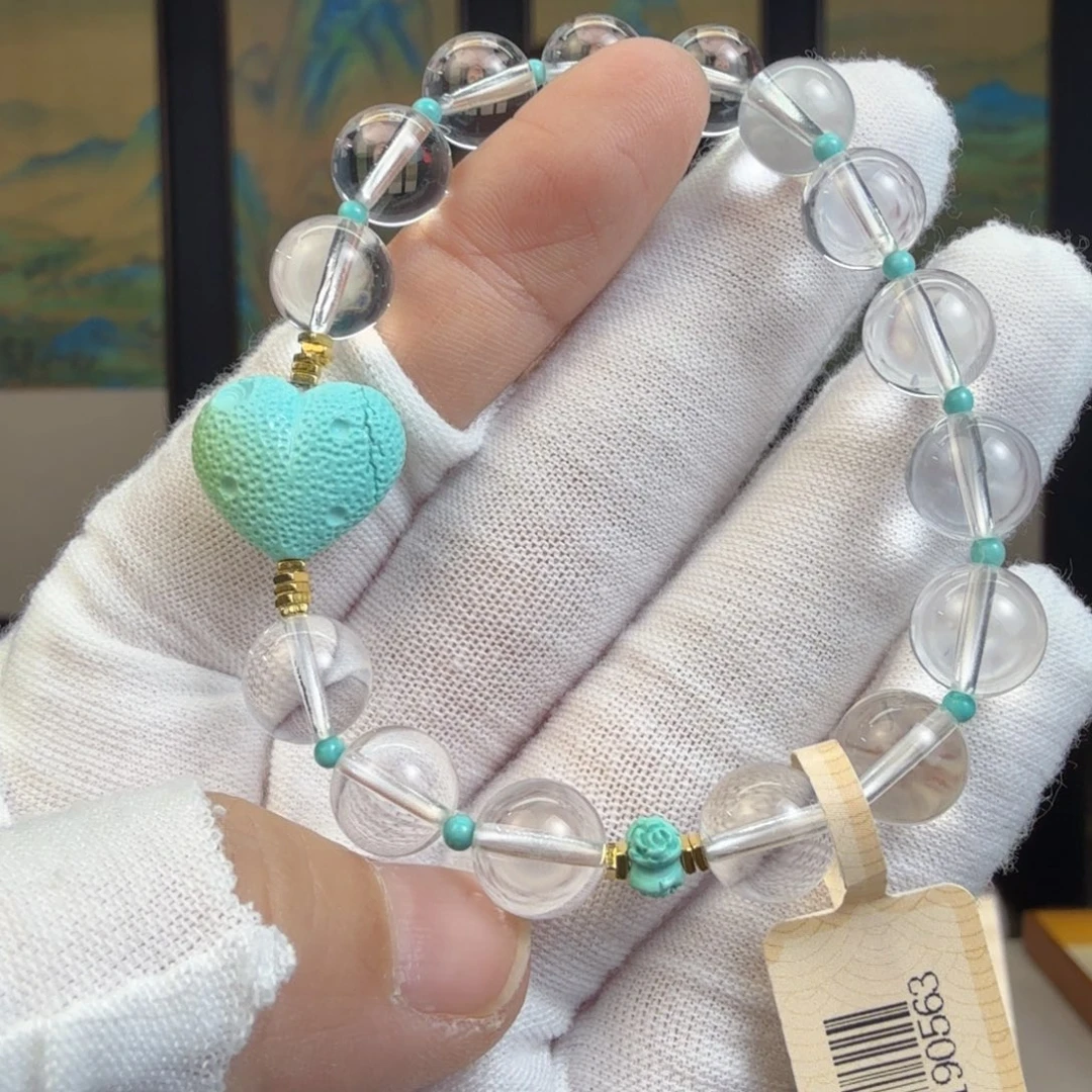 未镶嵌水晶手链绿松屁桃