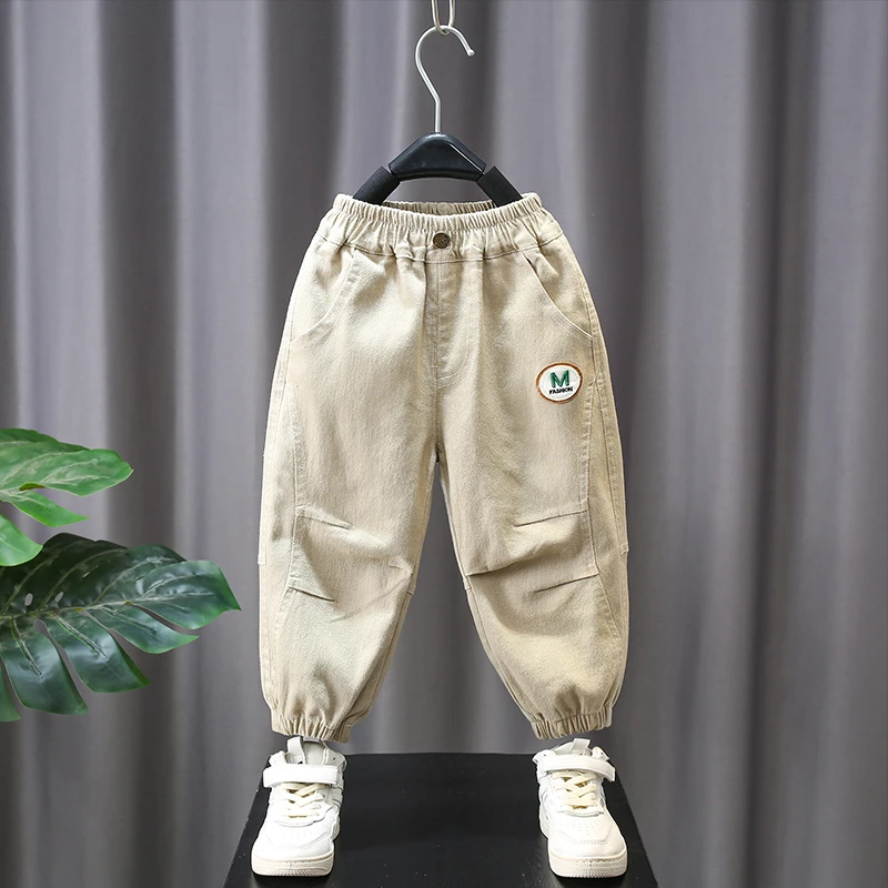 男童裤子春秋款3-6岁儿童休闲裤洋气工装束脚裤男孩宝宝秋装长裤
