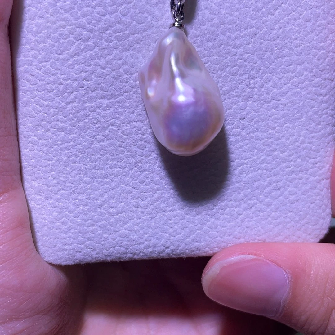 天然淡水珍珠吊坠合金淡水珍珠