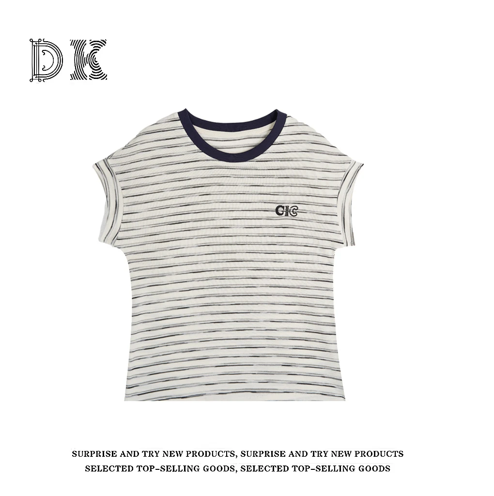 『时间静止』新款条纹2025夏季简约休闲百搭显瘦上衣【DK】