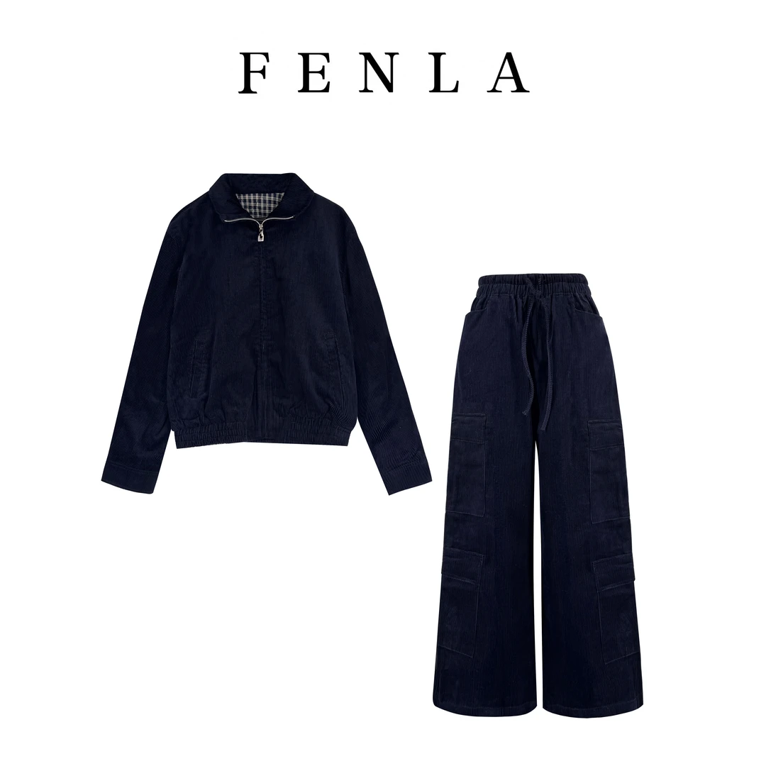 【惠姐私服】韩系简约老钱风卫衣休闲裤时尚保暖套装 85558-85559