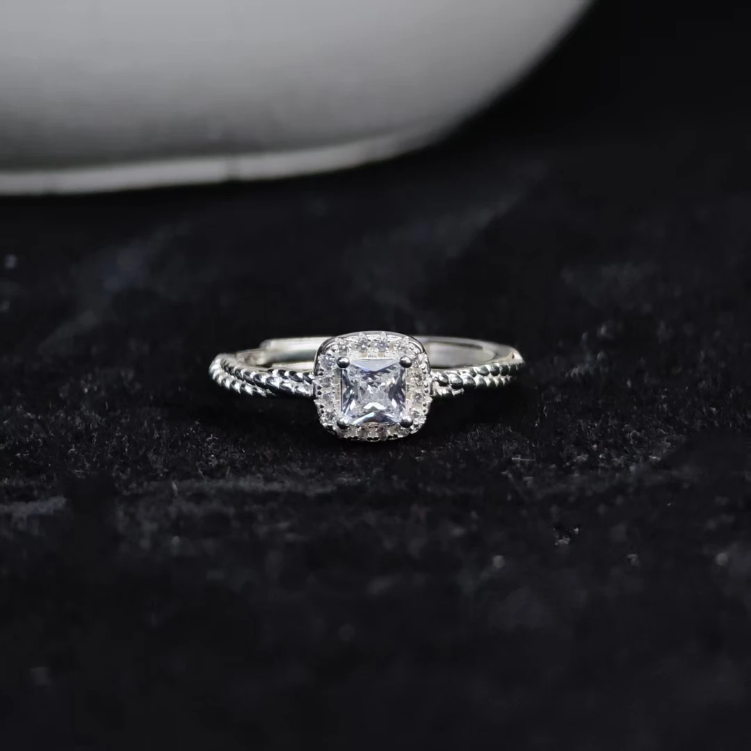 足银合成锆石银制品 【铭记珠宝】足银戒指21-2DM249H104