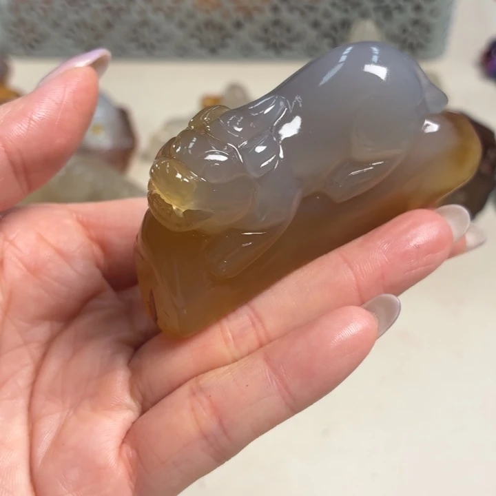 玛瑙/玉髓未镶嵌吊坠(不含链)