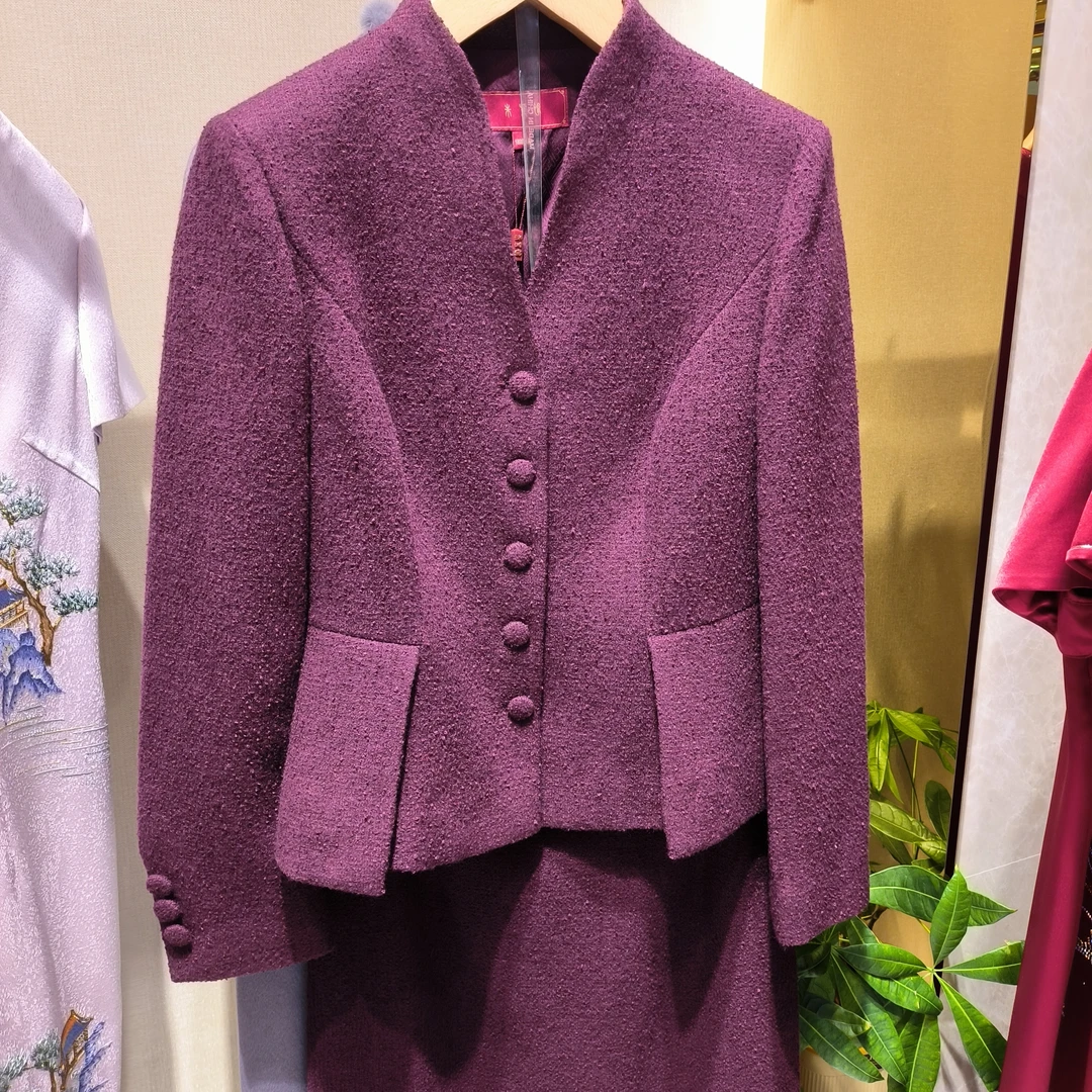 09081-69015朱紫褕喜婆婆喜妈妈婚宴礼服两件套订婚宴礼服日常款