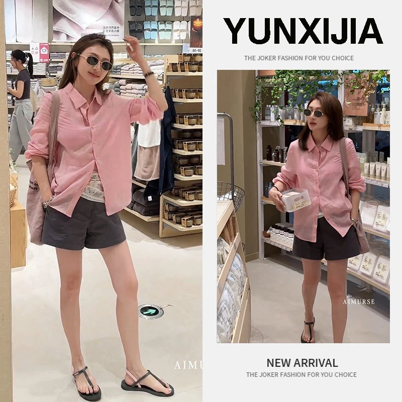 2025新款流行一整套简约法式气质百搭长袖上衣短裤两件套