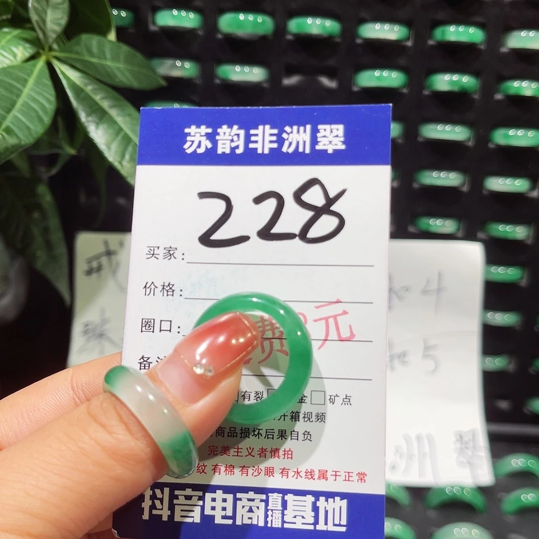 未镶嵌石英质玉（非洲翠）戒圈
