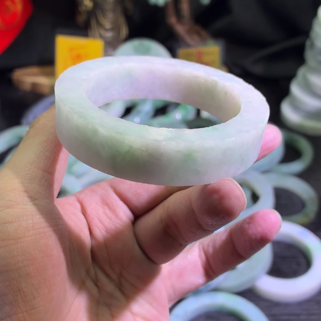 定制翡翠未镶嵌天然翡翠A货毛胚手镯定制