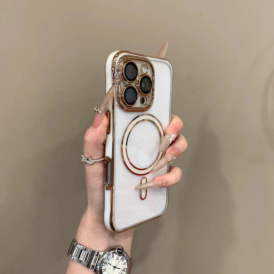 个性电镀四角防摔适用iPhone16pro手机壳15镜头膜14情侣13全包12