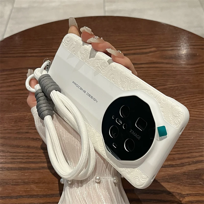 适用华为mate70rs手机壳皮质花纹保时捷mate60rs全包防摔保护套女