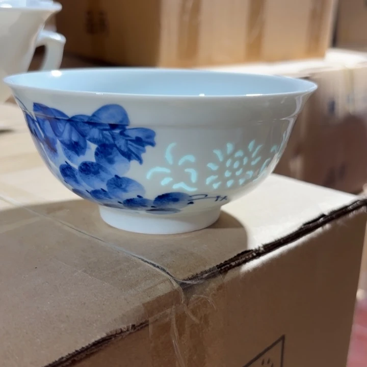 青瓷景德镇陶瓷米饭碗两只