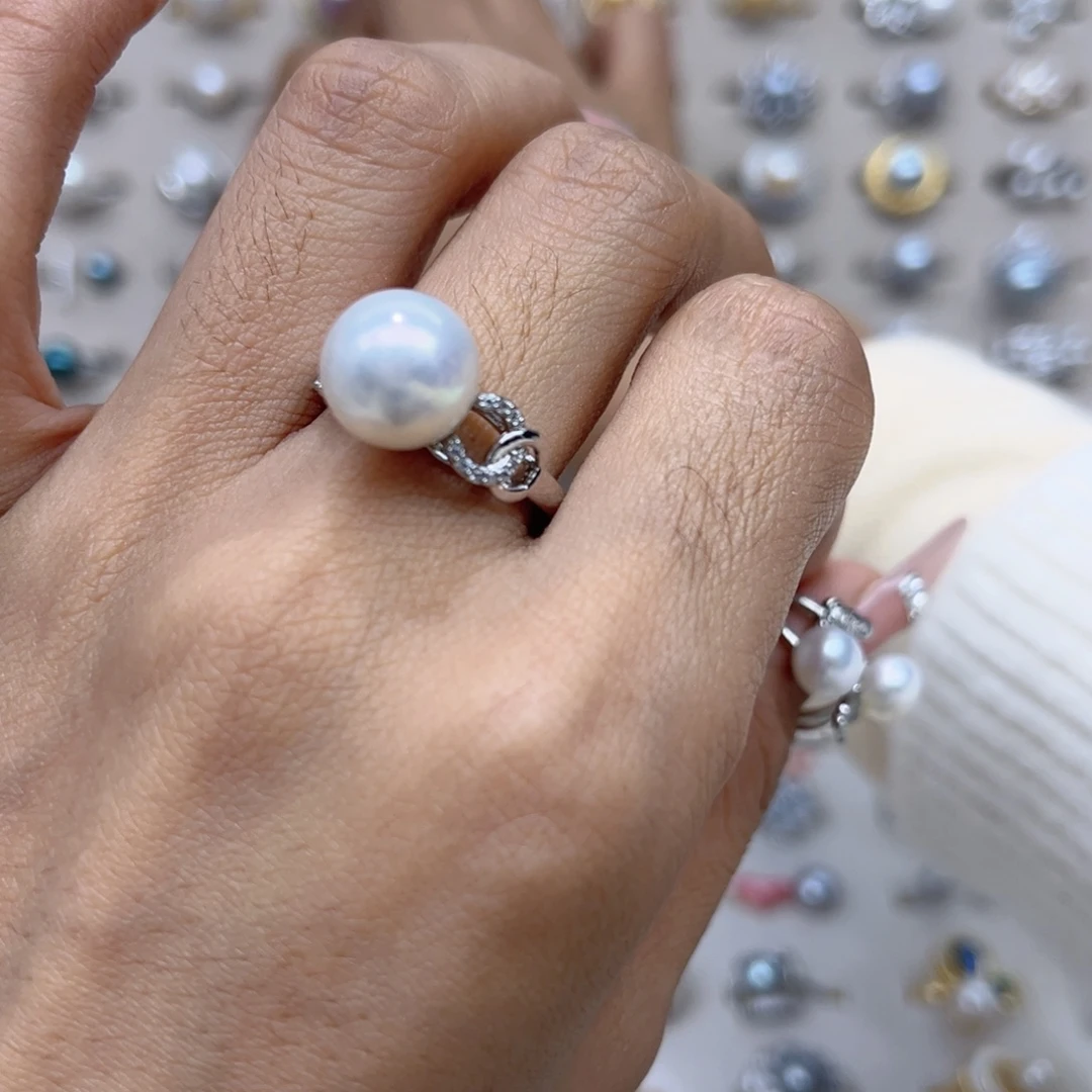 丽***娜戒指淡水珍珠合金