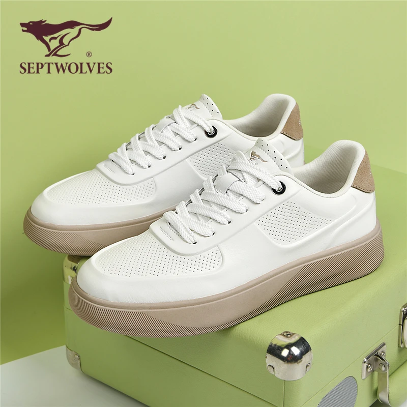 七匹狼官方正品男鞋冬季轻薄透气时尚小白鞋男士防滑耐磨休闲板鞋
