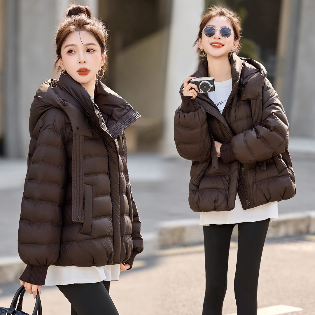 羽绒服女装2025冬装冬天衣服冬季白鸭绒加厚帽子可拆卸羽绒衣外套