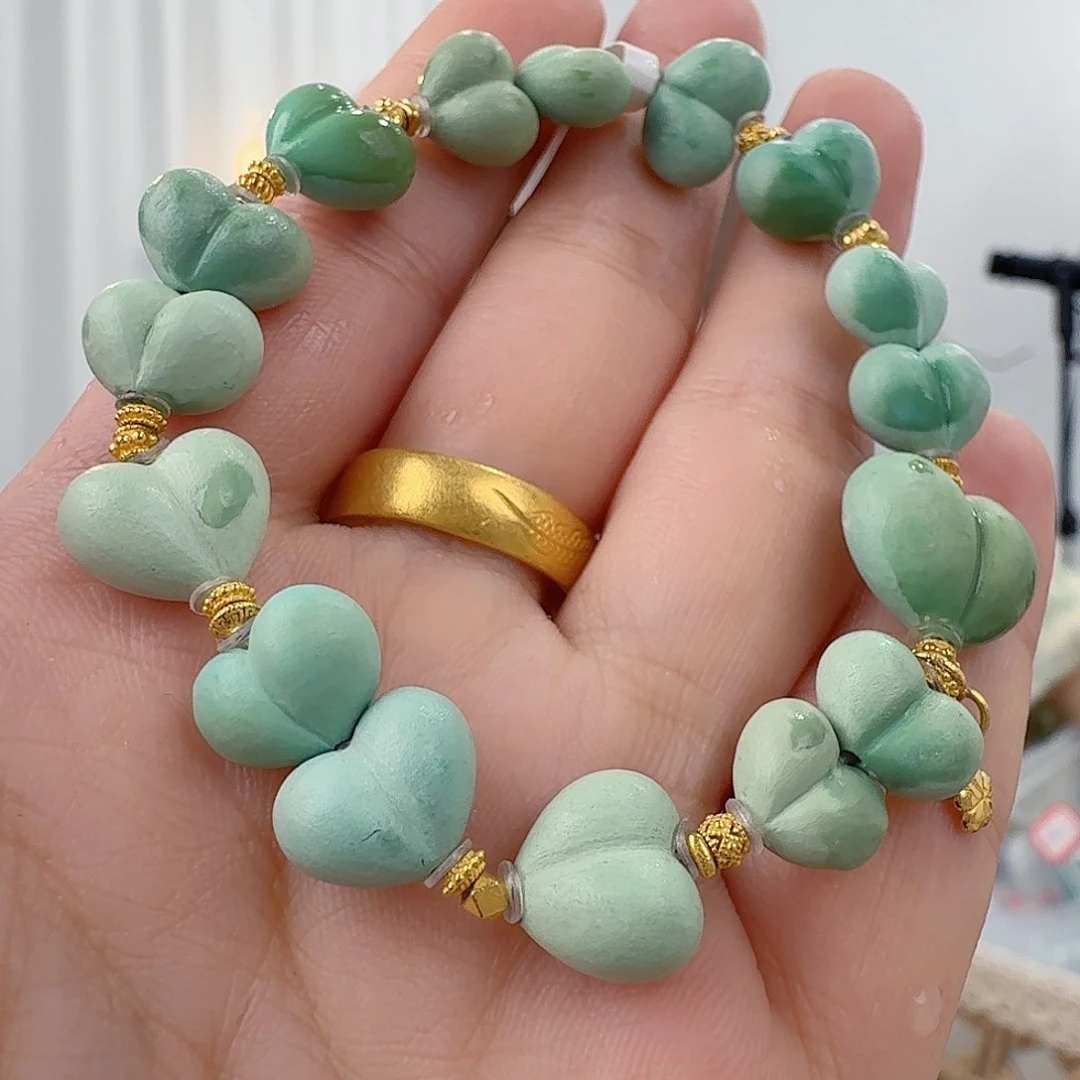 秋***叶绿松石18K金镶嵌珠宝半成品