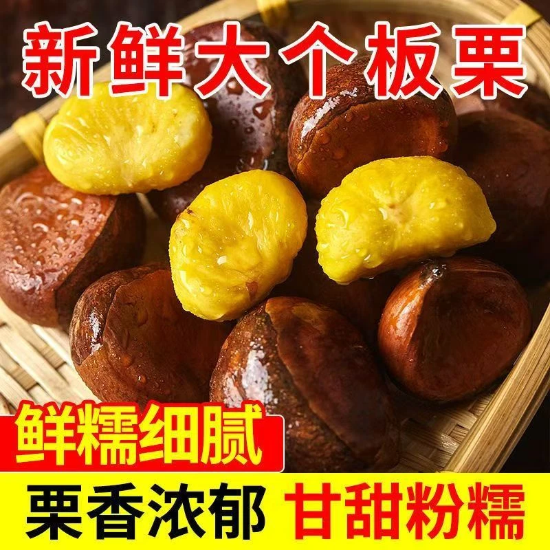 <云南高山板栗>云南高山老树新鲜带壳板栗粉糯香甜坏果包赔