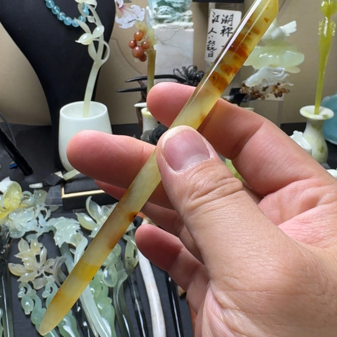 c***y蛇纹石玉未镶嵌发饰