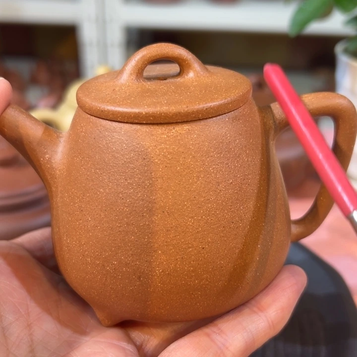 紫砂茶案五彩高瓢150cc