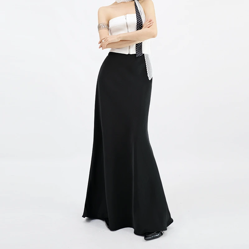 175加长版鱼尾裙优雅修身显瘦气质垂感中长款半身裙女高个子180夏