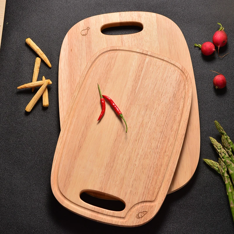 百润严选-橡胶木椭圆菜板23.5*36CM