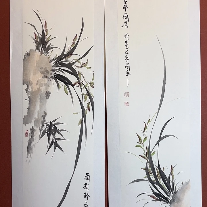 国画听兰老师花鸟