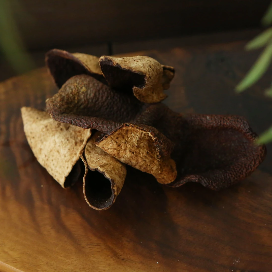 【柒月严选陈皮】2015年东甲牛角围圈枝陈皮，小叶油身，精油感饱满