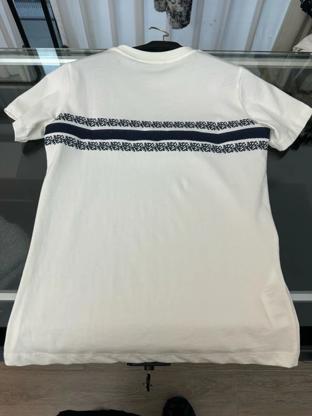 刺绣条纹撞色时尚百搭T恤