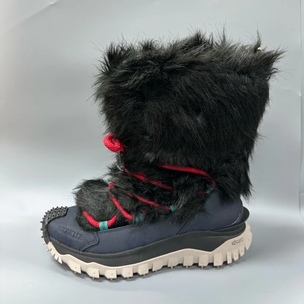 MONCLER/蒙口 mo147 蓝黑毛毛靴 时尚潮流