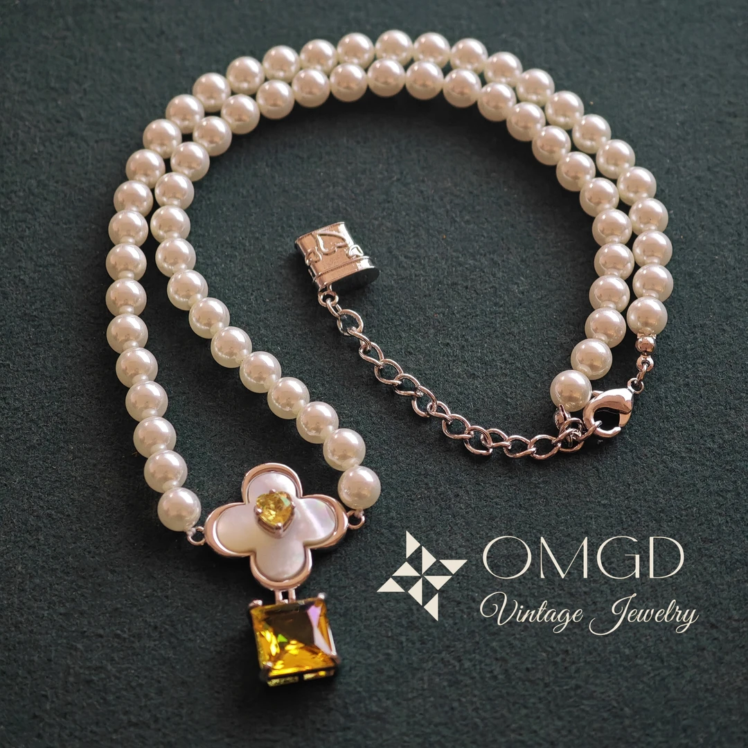 铜合金合成锆石项链 【D9104】项链 轻奢时尚设计款-FTT