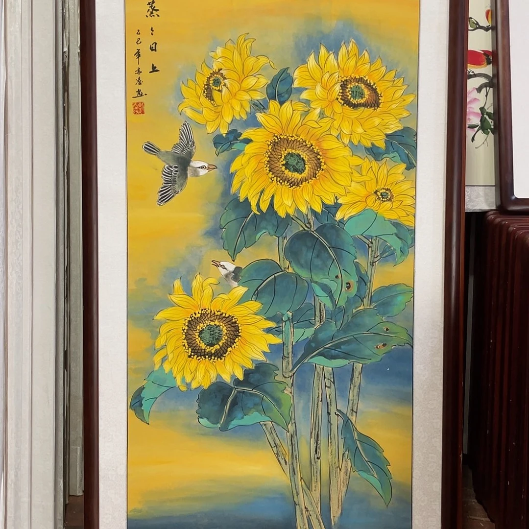国画带框尺寸63*123厘米