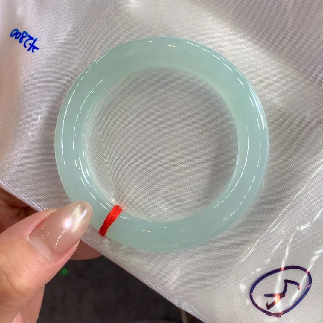 翡翠未镶嵌手镯天然A货翡翠51种色兼备小胖墩