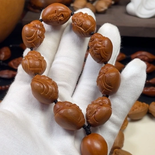 配***张橄榄核手串钻面mile