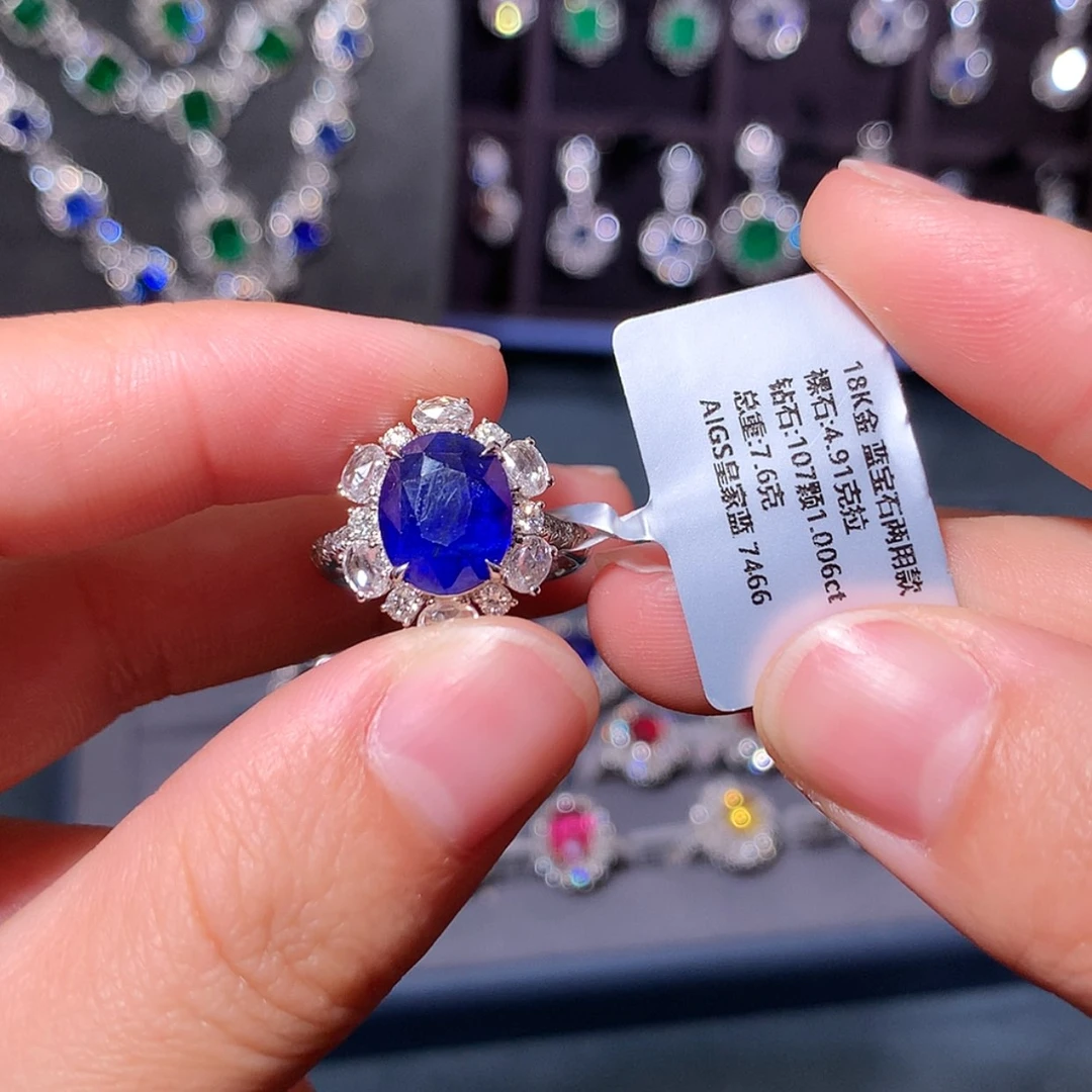 【闪购商品】蓝宝石戒指18K金镶嵌