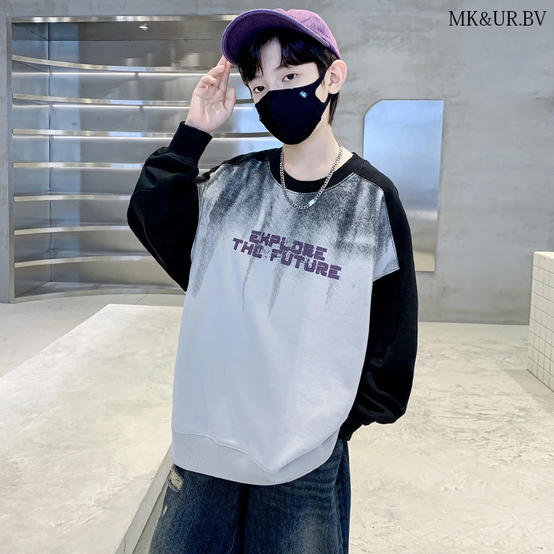 MK&UR.BV儿童装男童秋装卫衣2025新款中大童帅气男孩秋季炸街上衣