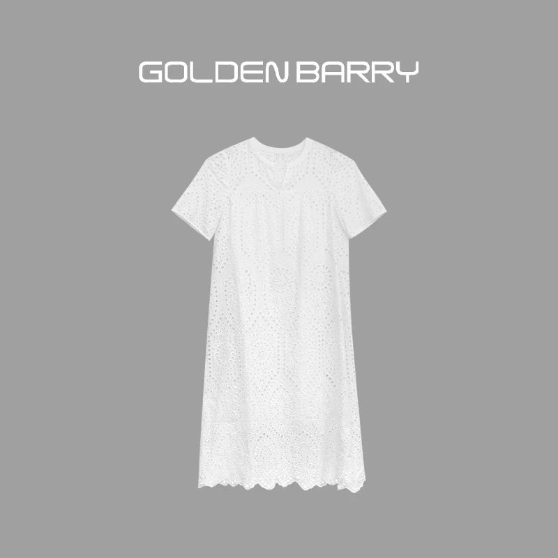 GOLDENBARRY|301254度假风蕾丝长裙